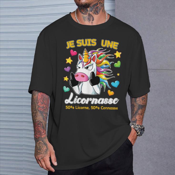 Je Suis Une Licornasse 50 Licorne 50 Connasse Humour Drôle T-Shirt Cadeaux pour lui