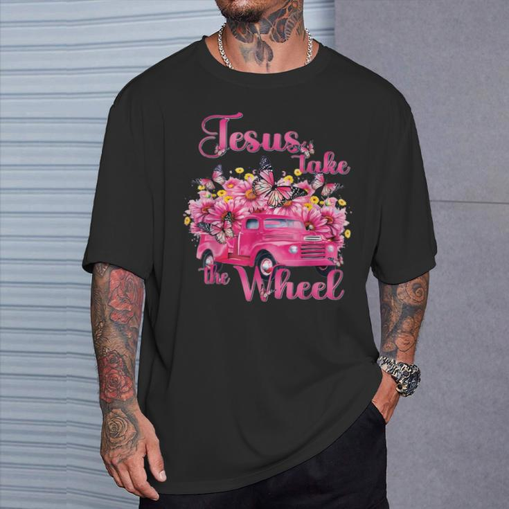 Jesus Take The Wheel Truck God Believer T-Shirt Gifts for Him