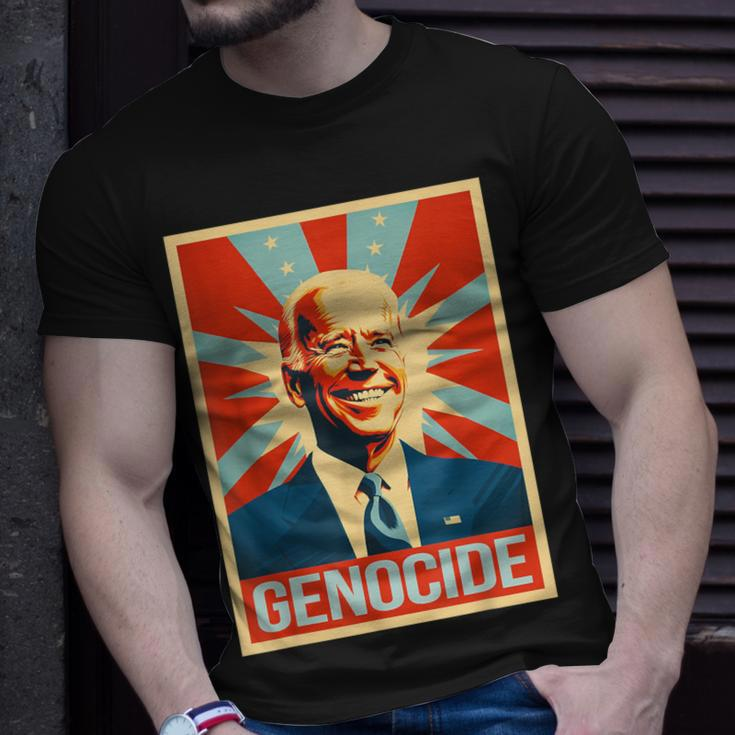 Joe Biden Genocide Anti Biden Conservative Political T-Shirt Gifts for Him