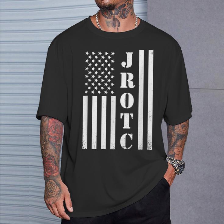 Jrotc American Flag Jrotc Veteran T-Shirt Gifts for Him