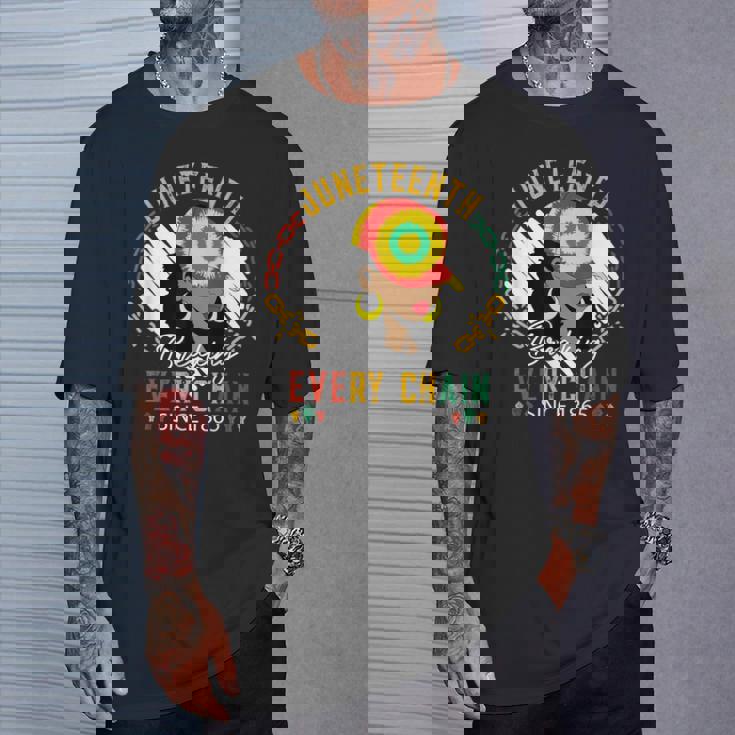 Junenth Breaking Every Chain Since 1865 African Women T-Shirt Gifts for Him