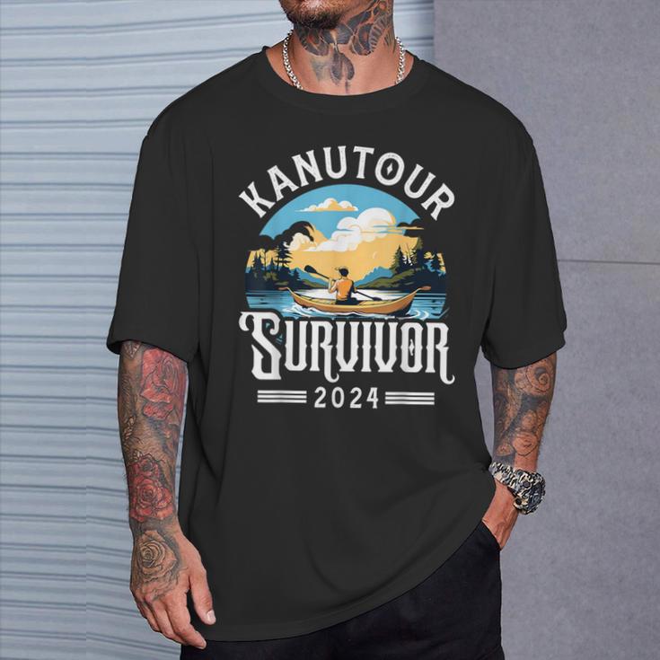 Kanufahrer Kanu Kanutour Survivor 2024 T-Shirt Geschenke für Ihn