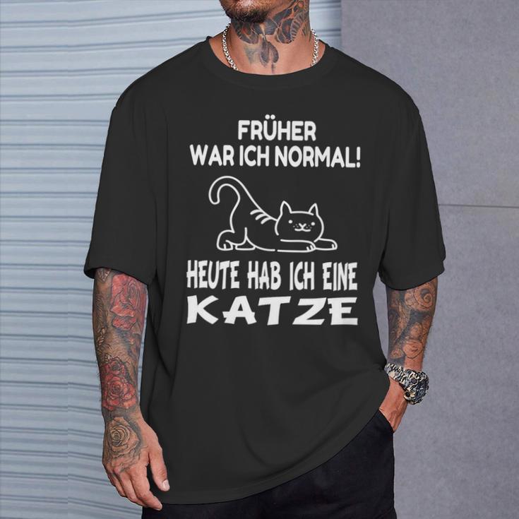 Katzen Sprüche Katze Papa Katzen T-Shirt Geschenke für Ihn