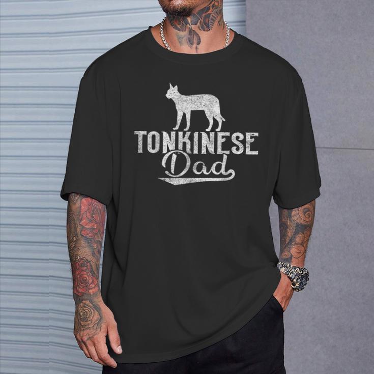 Katzenbesitzer Katzen Papa Tonkinese Dad T-Shirt Geschenke für Ihn