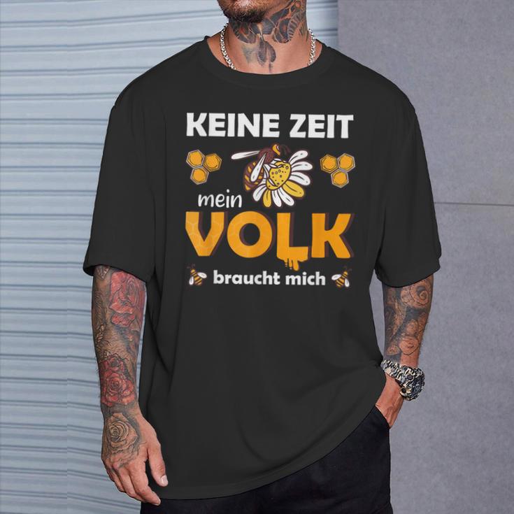 Keine Zeit, Mein Volk Braucht Mich Biene Schwarzes T-Shirt Geschenke für Ihn