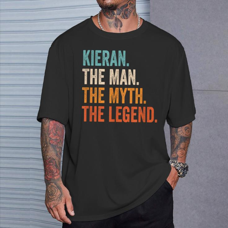 Kieran The Man The Myth The Legend First Name Kieran T-Shirt Gifts for Him