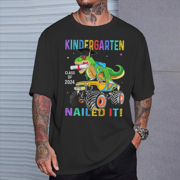 Kindergarten Graduation Class 2024 Graduate Dinosaur Boys T-Shirt Gifts for Him
