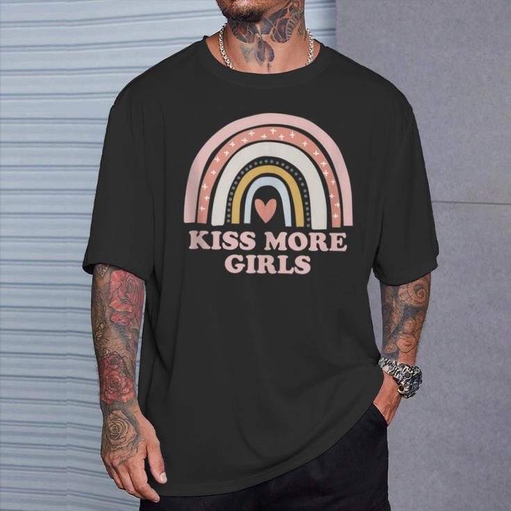 Kiss More Girls Lesbian Bisexual Lgbtq Pride Month 2021 T-Shirt Gifts for Him
