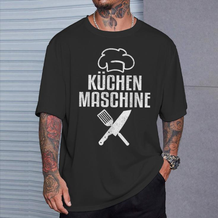 Kitchen Machine With Print For Chefs T-Shirt Geschenke für Ihn