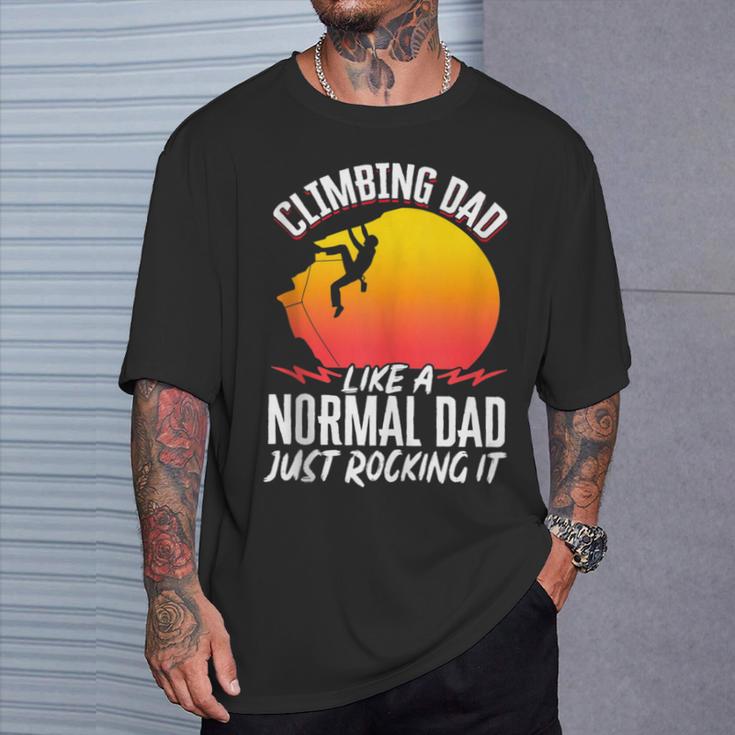 Klettern Bergsteigen Bouldern Klettern Papa Like A T-Shirt Geschenke für Ihn