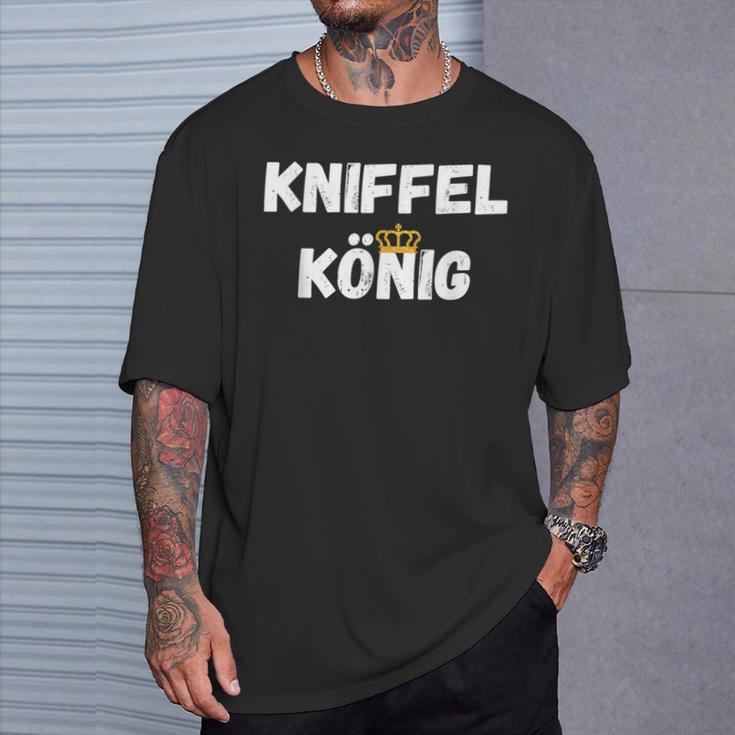 Kniffelkönig For Dice Player Zum Triffel Spiel King T-Shirt Geschenke für Ihn