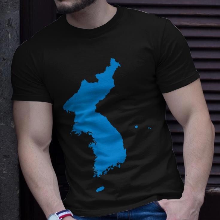 Korean Reunification Peninsula Map T-Shirt Gifts for Him