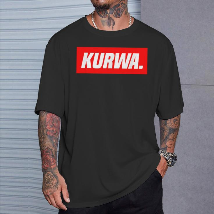 Kurwa Poland Polska T-Shirt Geschenke für Ihn
