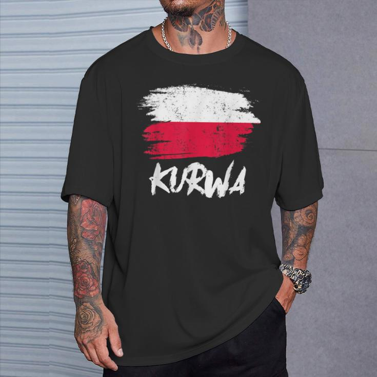 Kurwa Polska Poland Polish T-Shirt Geschenke für Ihn