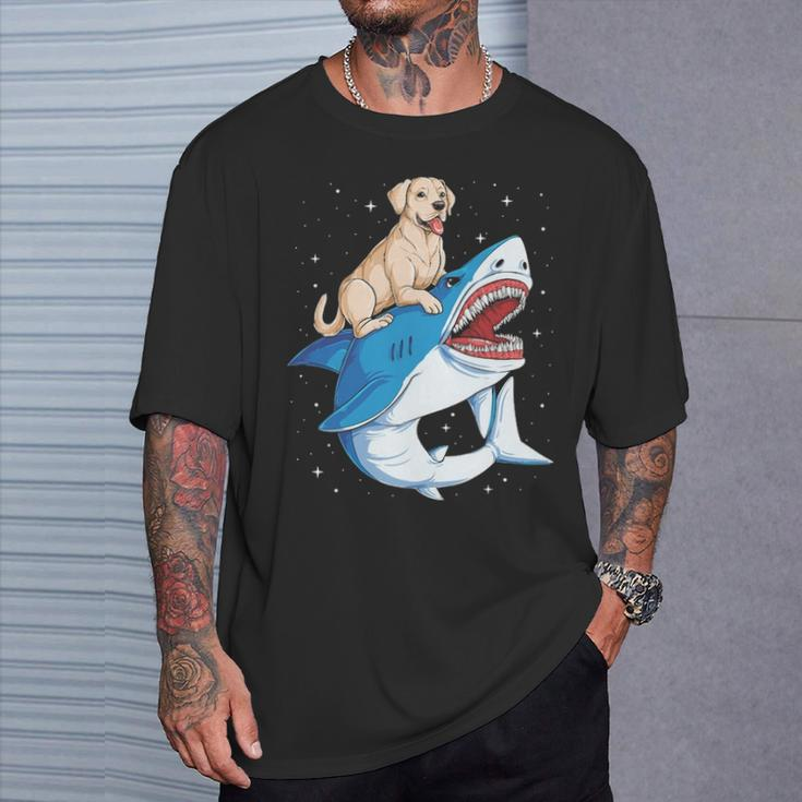 Labrador Shark Space Galaxy Jawsome T-Shirt Gifts for Him