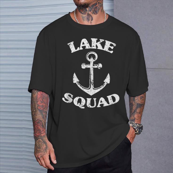 Lake Squad Boating Camping Boat Vacation Family T-Shirt Gifts for Him