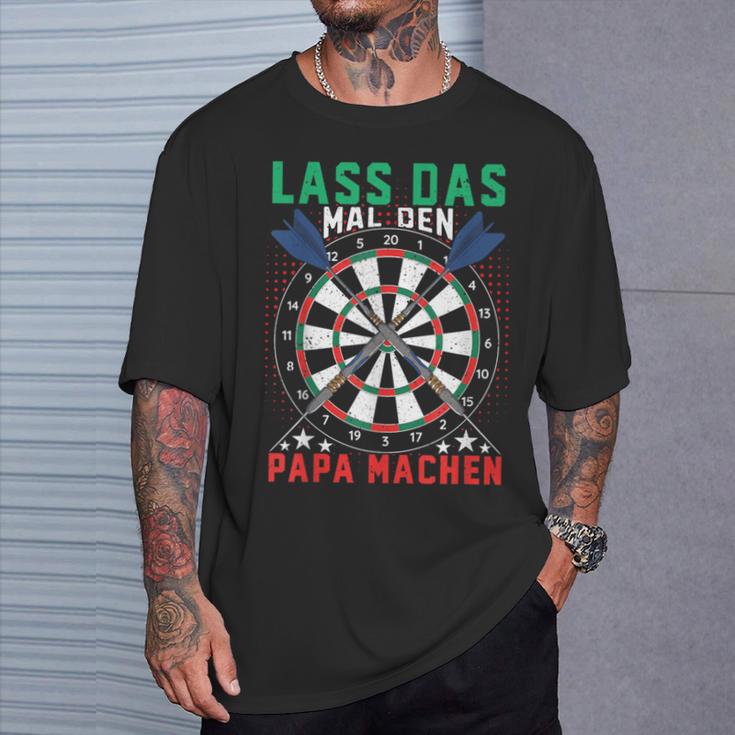 Lass Das Mal Den Papa Machen Darts Player T-Shirt Geschenke für Ihn