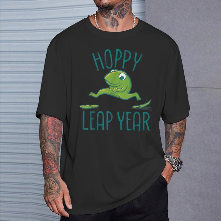 Leap Year February 29 Birthday Cute Frog Happy Leap Day T-Shirt Gifts for Him