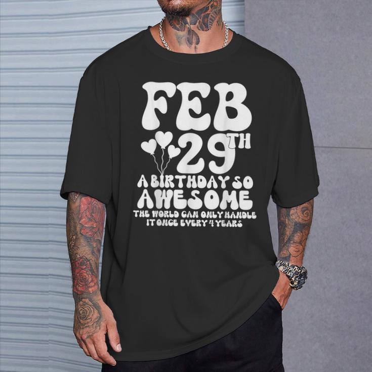 Leap Years Birthday 2024 Quote February 29Th Leap Day T-Shirt Gifts for Him