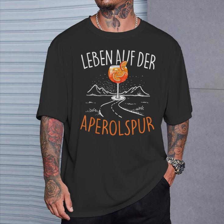 Leben Auf Der Aperolspur Official Spritz Club Aperollin' T-Shirt Geschenke für Ihn