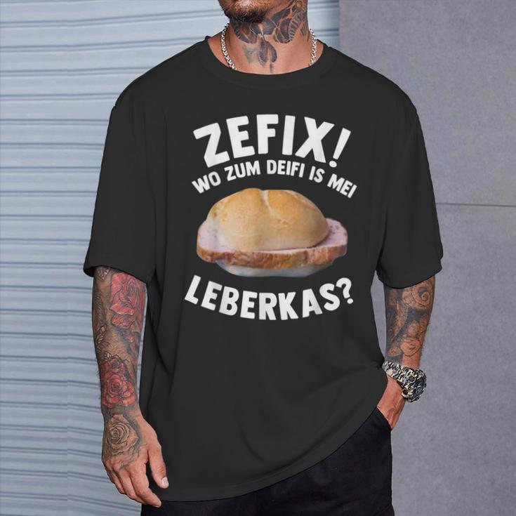 Leberkas Liver Cheese Melt Meat Cheese Meat Sausage T-Shirt Geschenke für Ihn