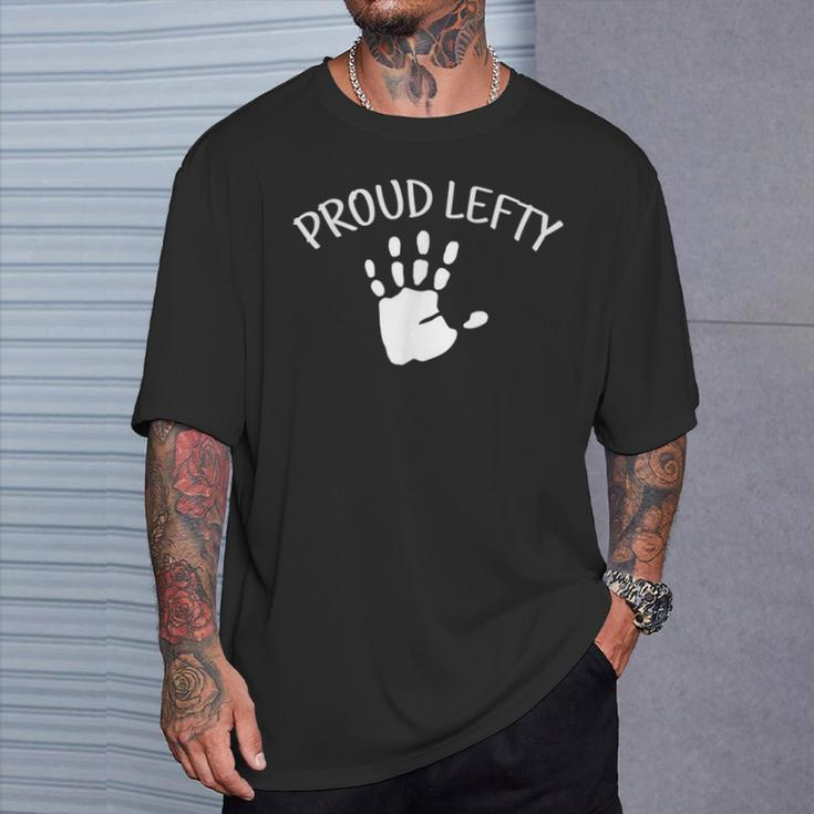 Left Handed Proud Lefty Pride Hand Wave T-Shirt Gifts for Him