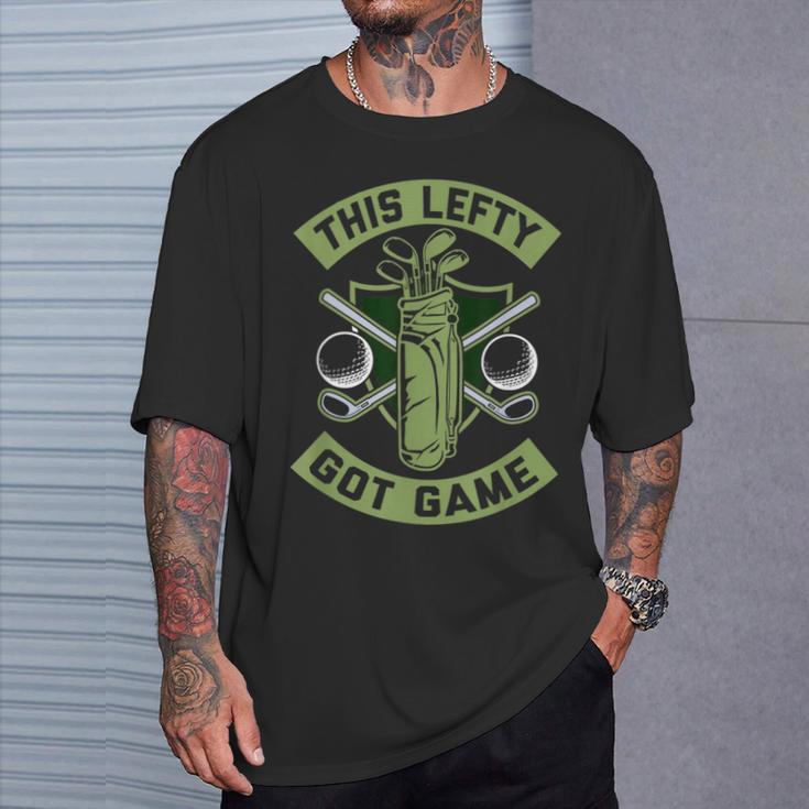 Lefty Golfer Left Handed Golf T-Shirt Gifts for Him