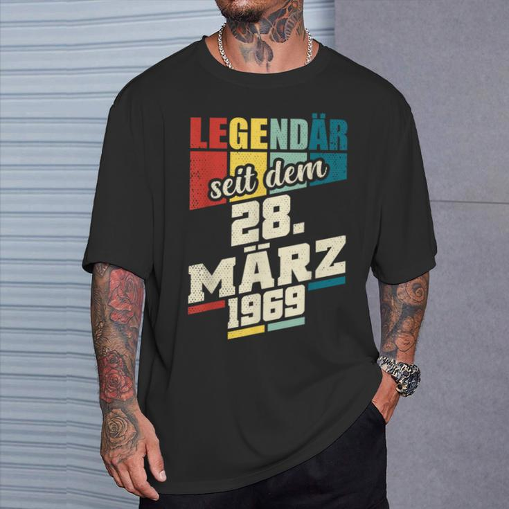 Legendär Seit 28 März 1969 Geburtstag Am 2831969 T-Shirt Geschenke für Ihn