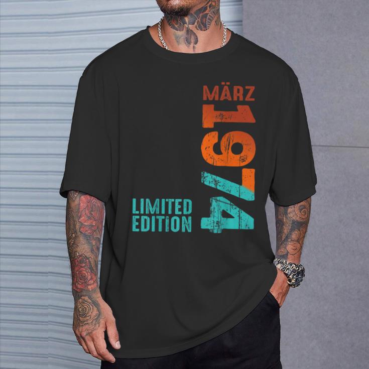 Legendär Seit März 1974 Geburtstag 1974 Limited Edition T-Shirt Geschenke für Ihn