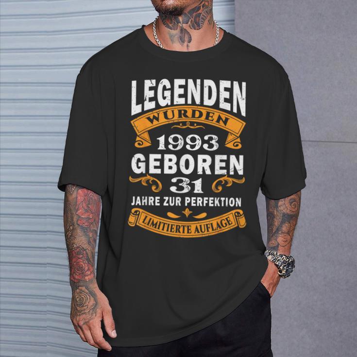 Legenden 1993 Geboren Geschenk Jahrgang 31 Geburtstag T-Shirt Geschenke für Ihn