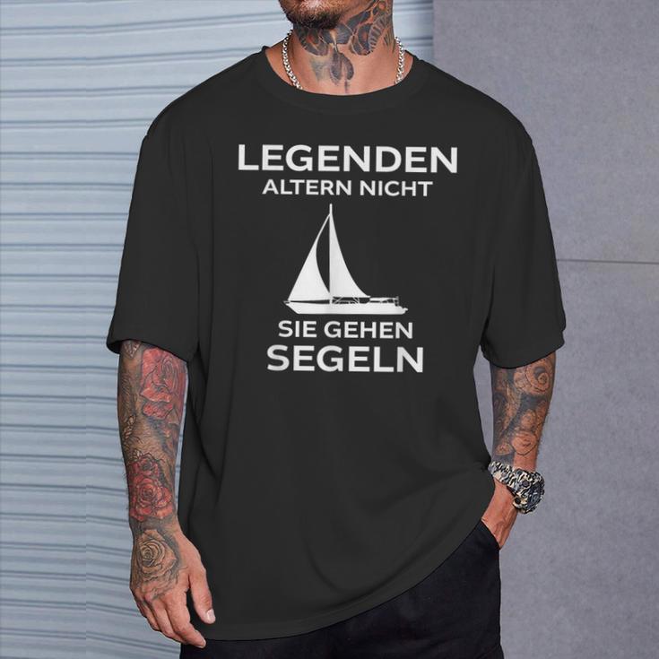 Legenden Altern Nicht Sie Gehen Segeln T-Shirt Geschenke für Ihn