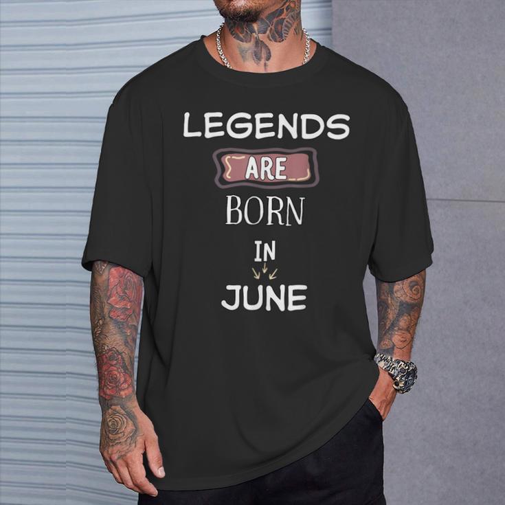 Legends Are Born Im Juni Geburtstag T-Shirt Geschenke für Ihn