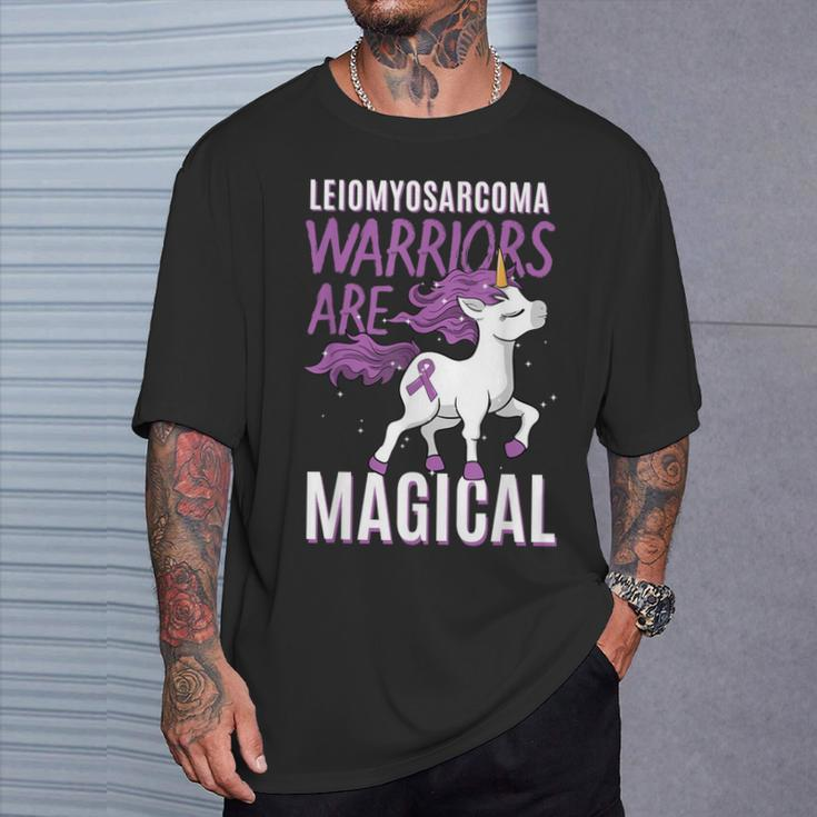 Leiomyosarcoma Warrior Lms Rare Cancer Unicorn Sarcoma T-Shirt Gifts for Him