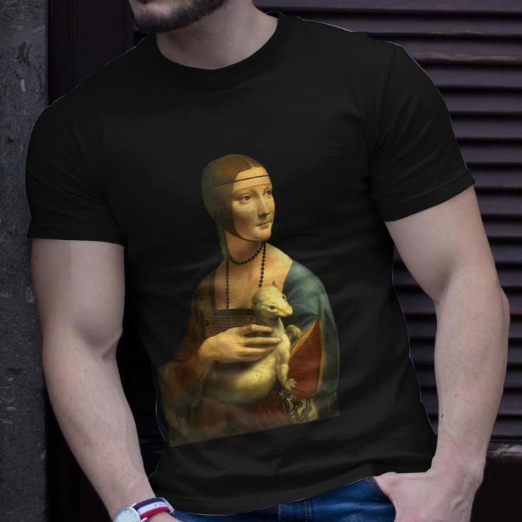 Leonardo Da Vinci's Lady With Ermine On A T-Shirt Gifts for Him