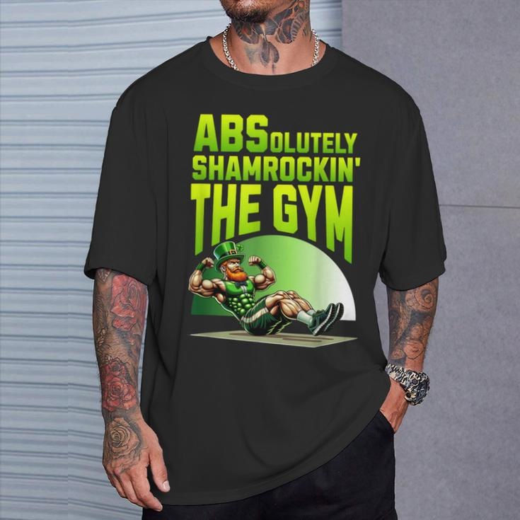 Leprechaun Fitness Absolutely Shamrokin' The Gym T-Shirt Gifts for Him