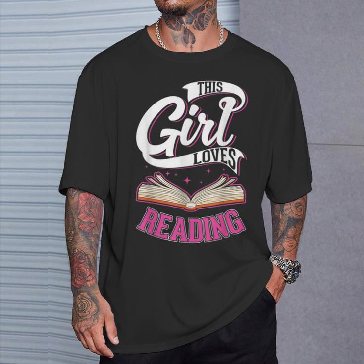 Leseratte Bücher Mädchen Bücherwurm T-Shirt Geschenke für Ihn