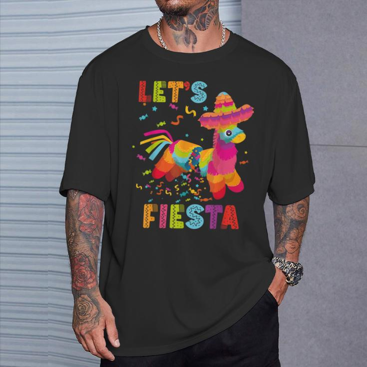 Let's Fiesta Pinata Cinco De Mayo Mexican Party Pinata T-Shirt Gifts for Him
