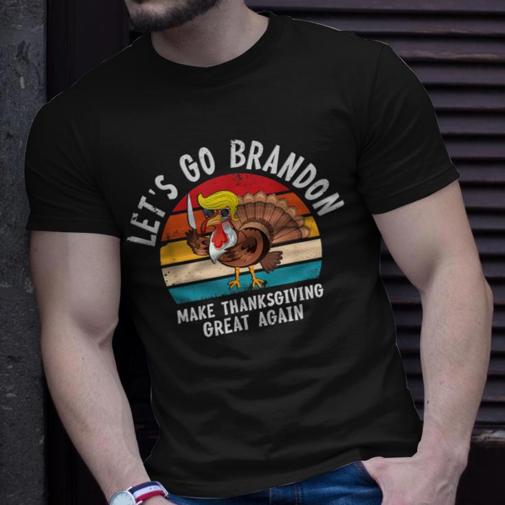 Let's Go Branson Brandon Thanksgiving And Trump Turkey T-Shirt Gifts for Him