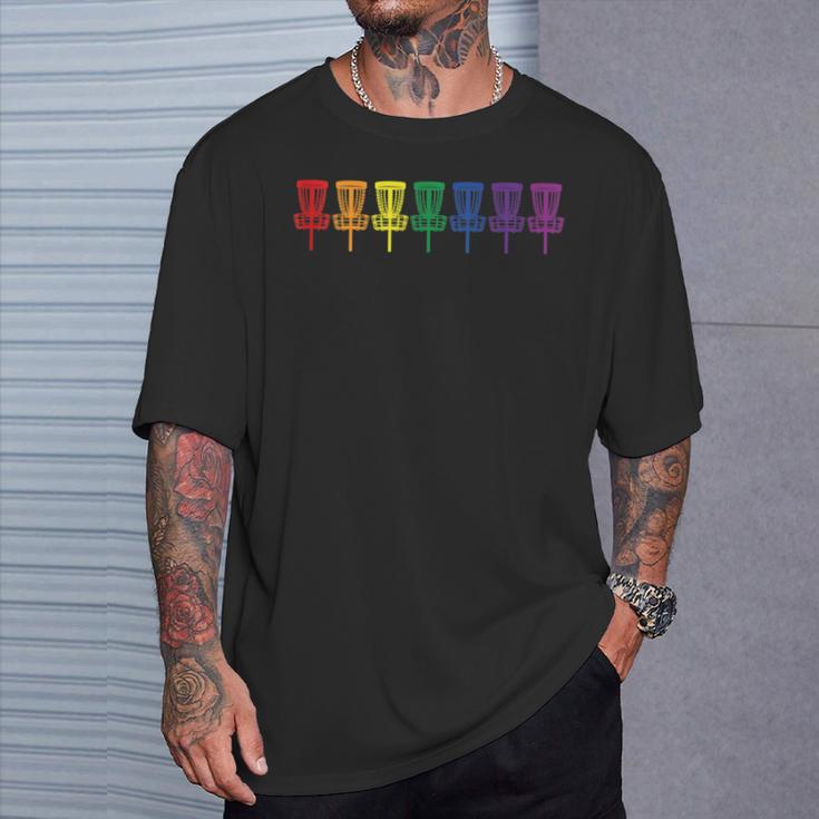 Lgbt Disc Golf Rainbow Basket Gay Queer Pride Disc Golfer T-Shirt Gifts for Him