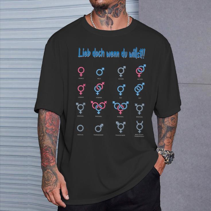 Lgbtq Liebe Aber Wen Du Willst Merch T-Shirt Geschenke für Ihn