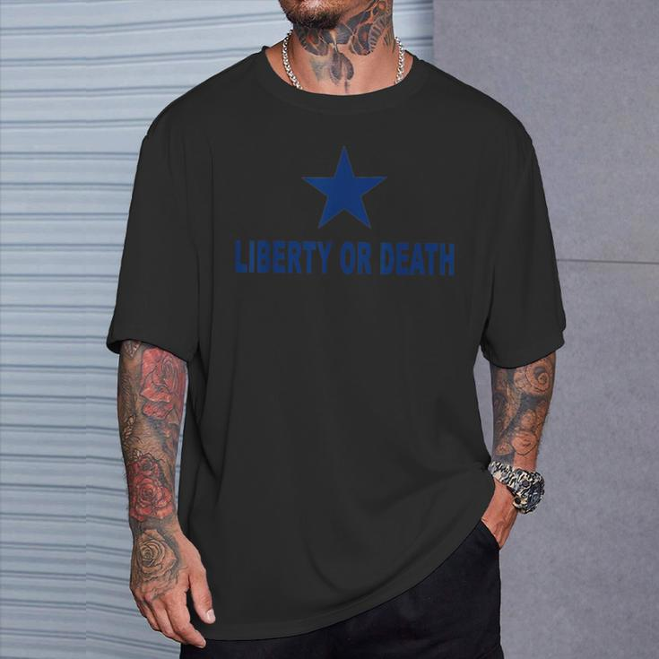 Liberty Or Death Troutman's Texas Independence Flag T-Shirt Gifts for Him