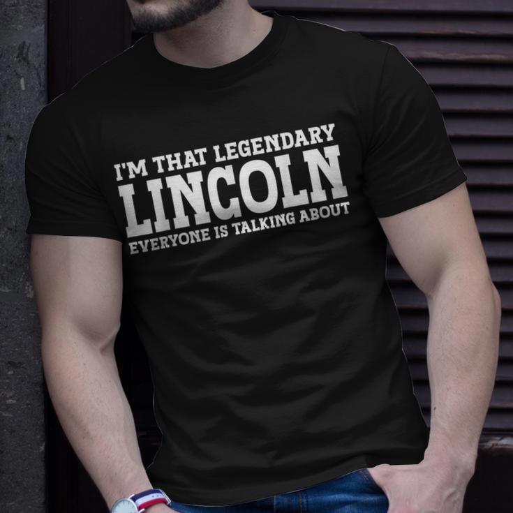 Lincoln Personal Name Lincoln T-Shirt Gifts for Him