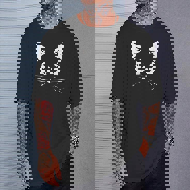 Linda Cara Amante De Los Gatos Gatos Cara Bigotes Amantes De Los Gatitos Camiseta unisex Regalos para él