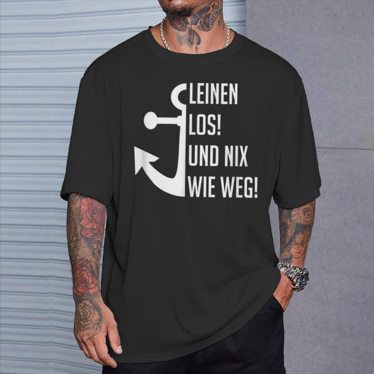 Linen Los Und Nix Wie Weg Ship Ahoi Skipper T-Shirt Geschenke für Ihn