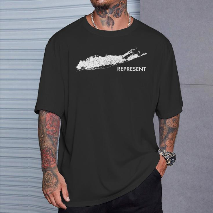 Long Island Represent Long Island Ny Is Our Home T-Shirt Gifts for Him