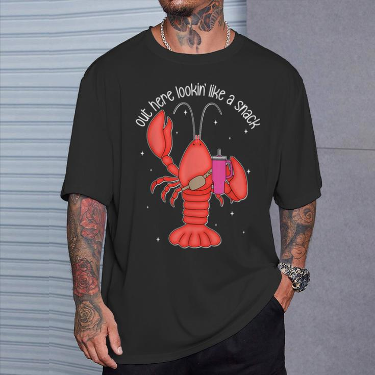 Out Here Lookin Like A Snack Boujee Crawfish Mardi Gras T-Shirt Gifts for Him