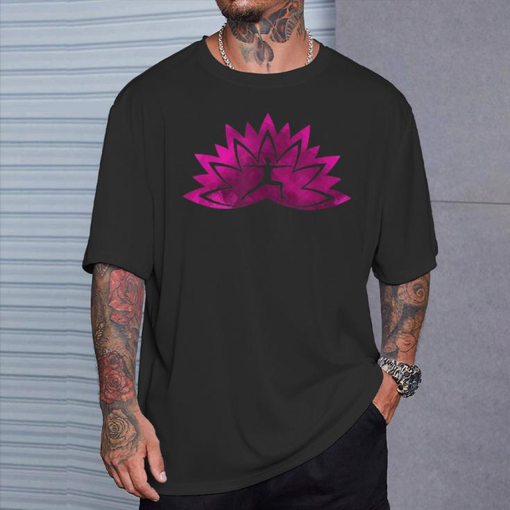 Lotus Flower Meditation Yoga Woman Silhoutte T-Shirt Gifts for Him