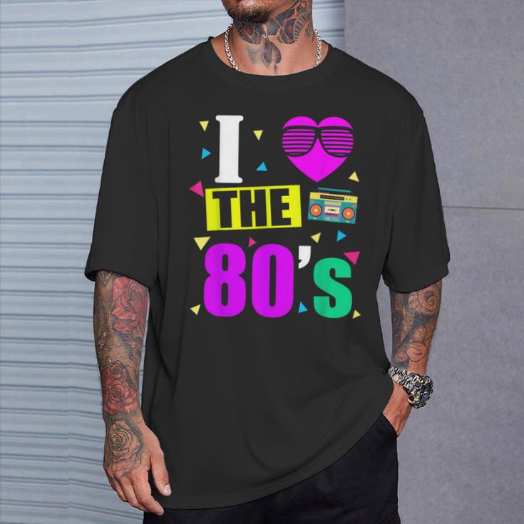 I Love 80'S 80S Retro Motto T-Shirt Geschenke für Ihn