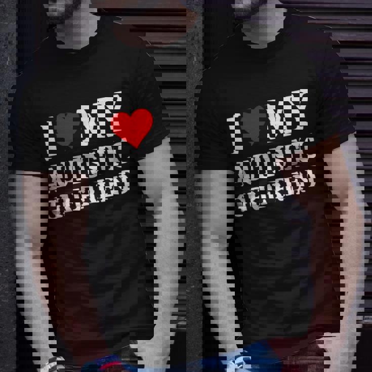 I Love My Autistic Girlfriends Gf Love My Girlfriends Gf T-Shirt Gifts for Him