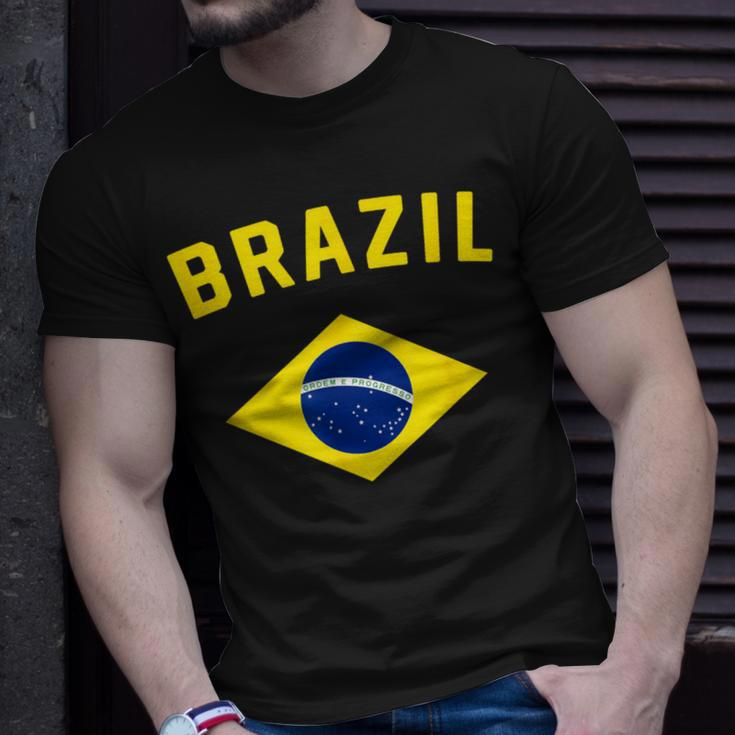 I Love Brazil Minimalist Brazilian Flag T-Shirt Gifts for Him